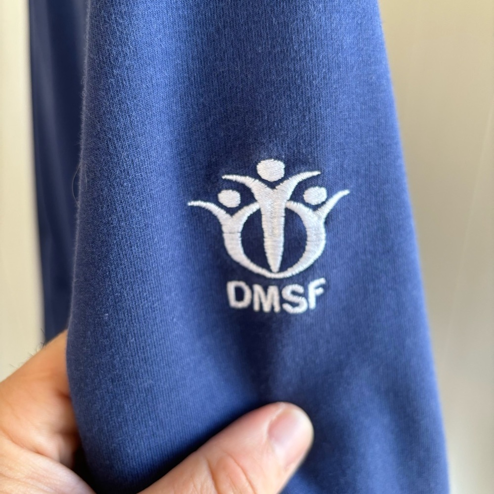 B. Draddy 1/4 Zip Golf Performance Pima Cotton Blend Blue Pullover Mens Large - Picture 6 of 9